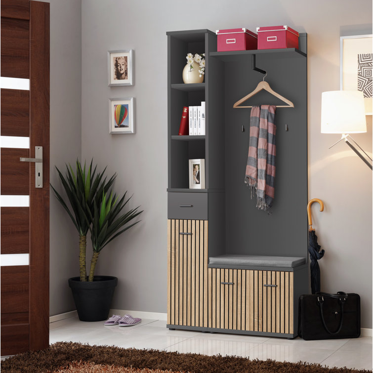 Ebern Designs Matyas Hall Tree with Bench and Shoe Storage Wayfair.co.uk